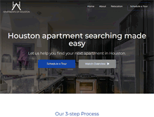 Tablet Screenshot of apartmentsofhouston.com
